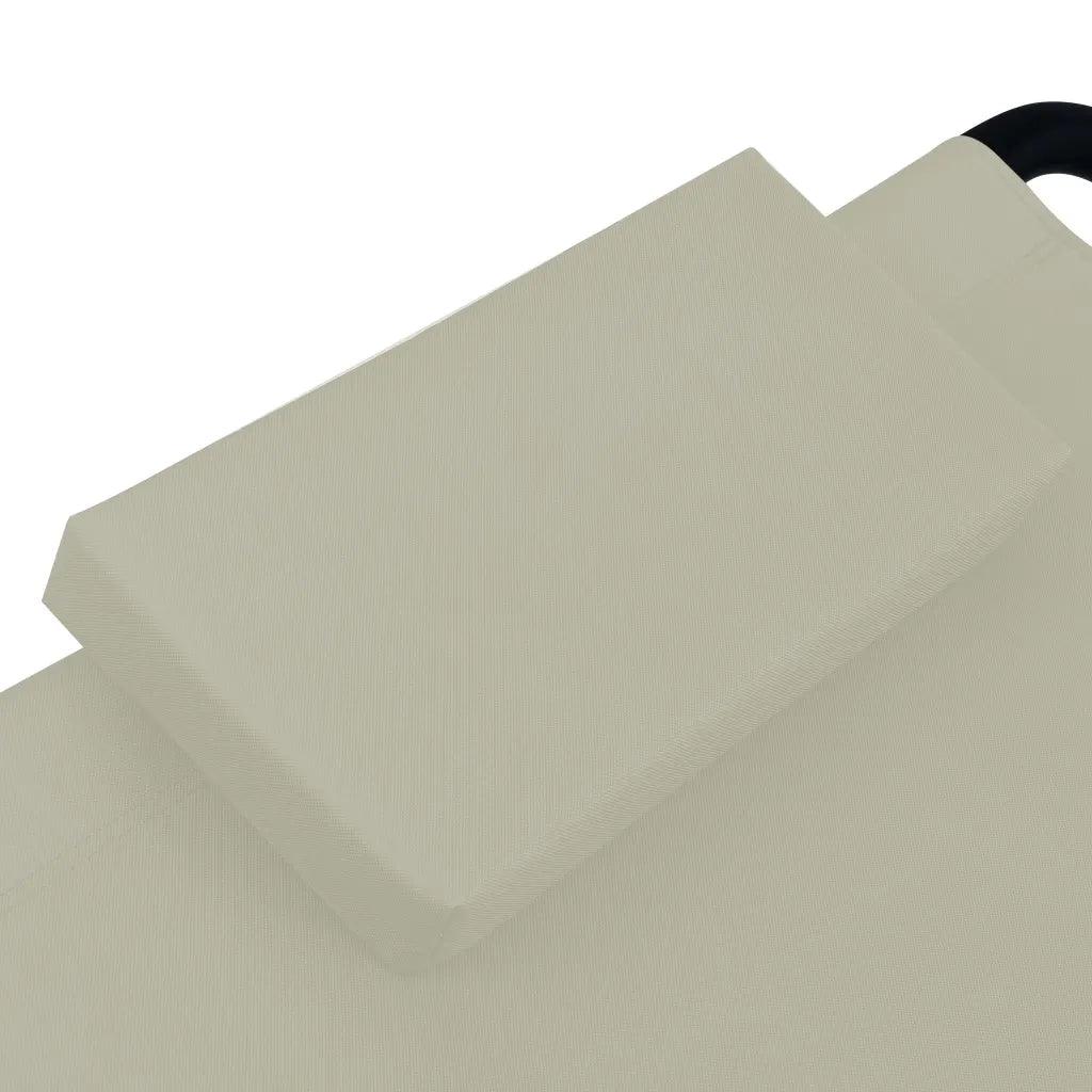 Lettino da Giardino Crema 200x90 cm in Acciaio cod mxl 54945