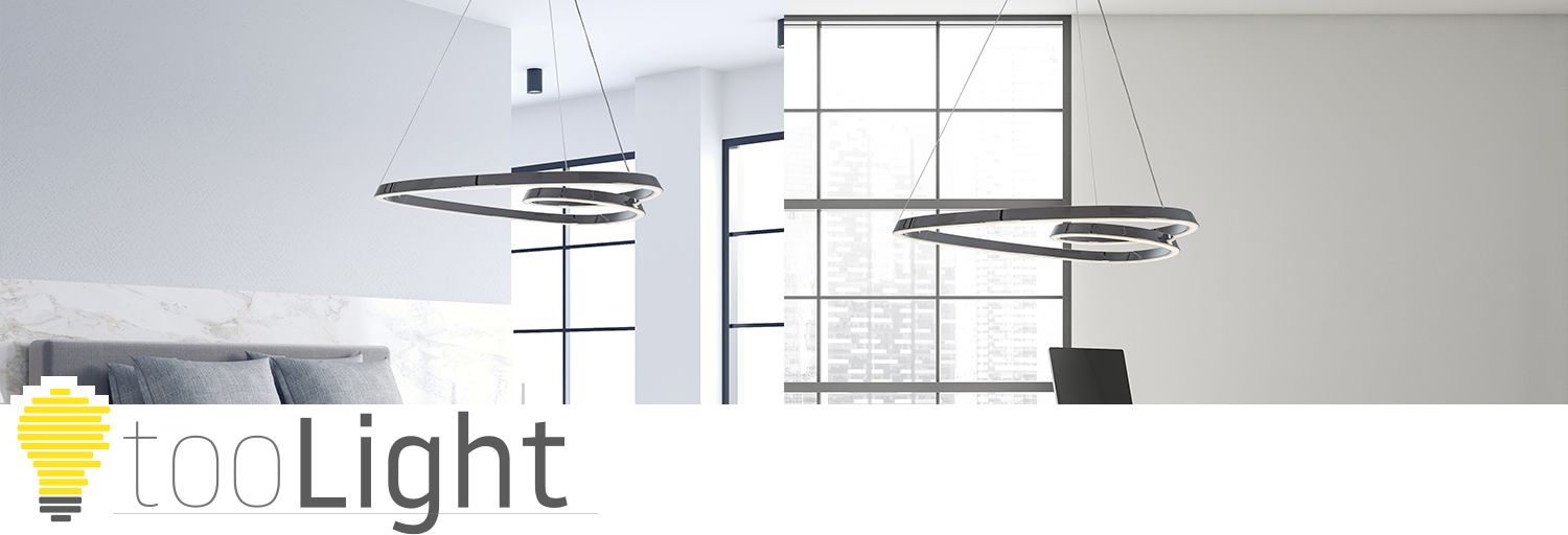 Lampada Da Soffitto Pensile Ring Moderno Led+telecomando App798-cp Chrome