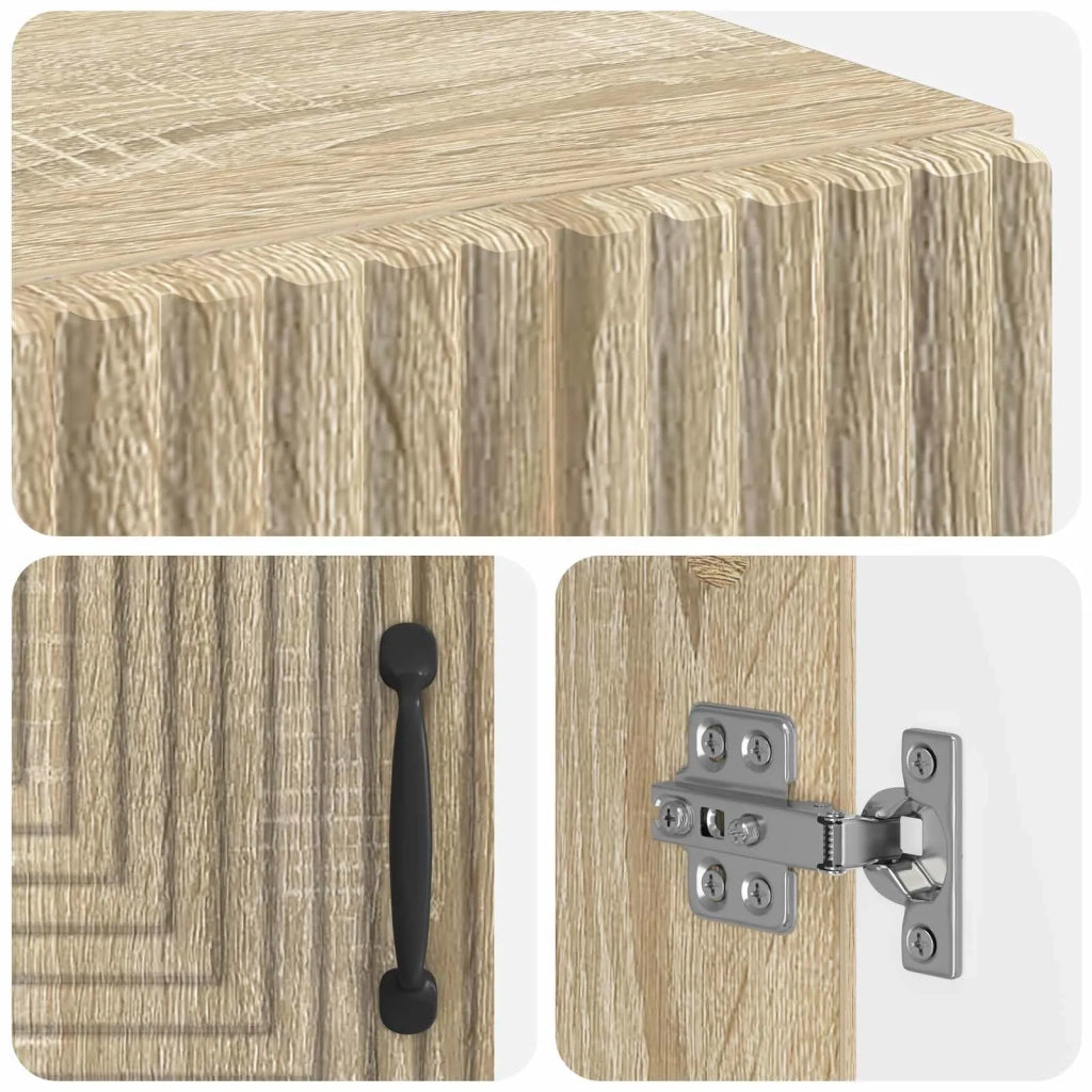 Mobiletto da Bagno HAARLEM Rovere Sonoma 59,5 x 31 x 80 cm 896837