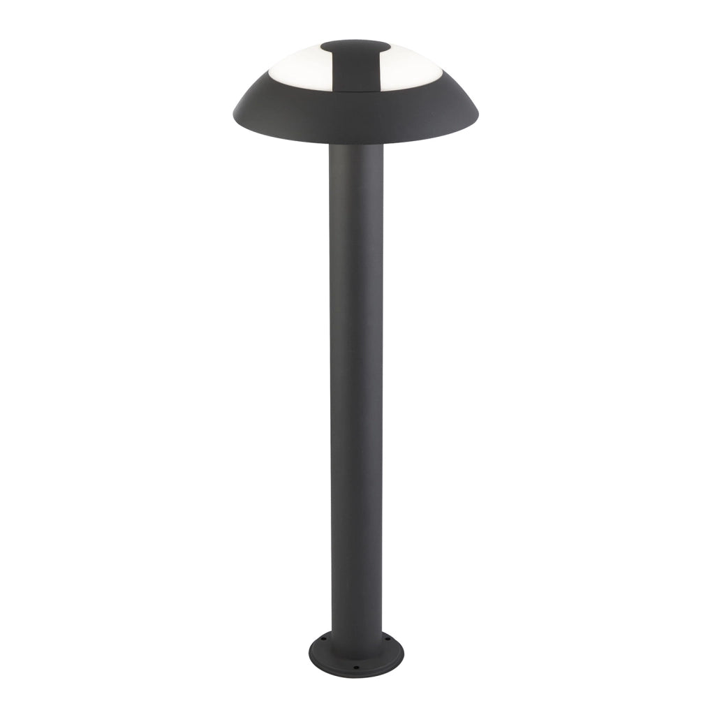Paletti Moderno Mushroom Alluminio Grigio Policarbonato Led 15,3W 4000K 73Cm