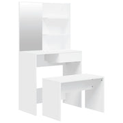 Set Tavolo da Toeletta | Tavolo da Trucco Bianco 74,5x40x141 cm