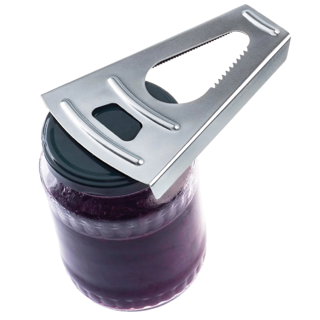 Apribottiglie KADAX per barattoli, bottiglie, coperchi e tappi, universale, manuale, 2 in 1
