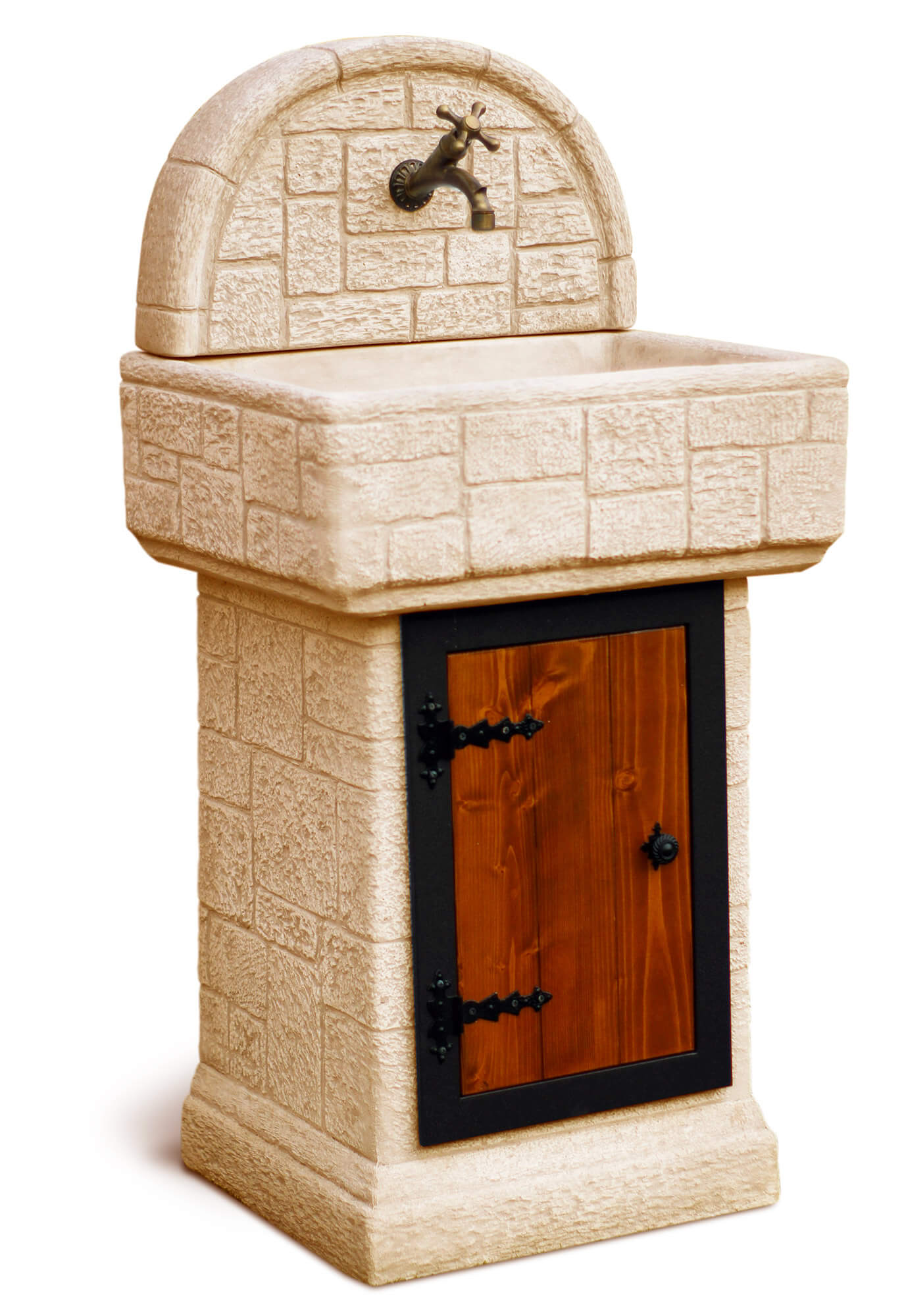 Lavello da Giardino Senza Rubinetto in Cemento e Calcestruzzo Elba Nocciola