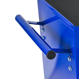 CARRELLO PORTAUTENSILI 5 Cassetti con ruote, acciaio nero e blu