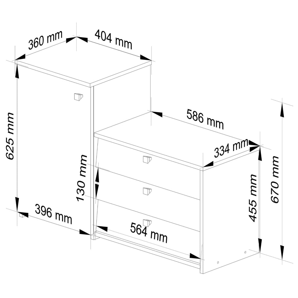 Scarpiera AKORD S16 Bianco 98,4 cm 4 ante 98,4x33x68 cm