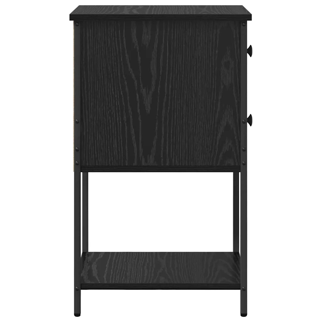 Armadio da Notte Rovere nero 32 x 42 x 70 cm Legno multistrato 871289