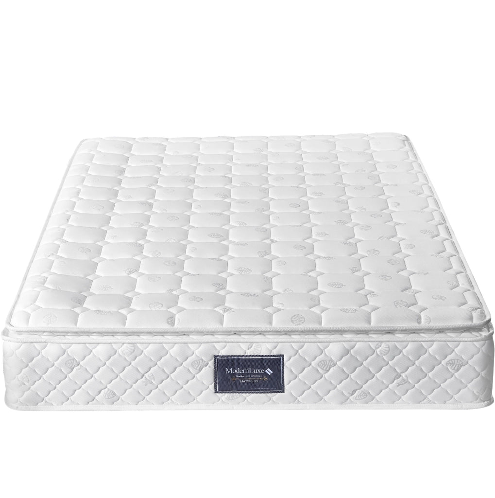 Letto 140x200 cm beige – LED, contenitore idraulico e USB, con materasso