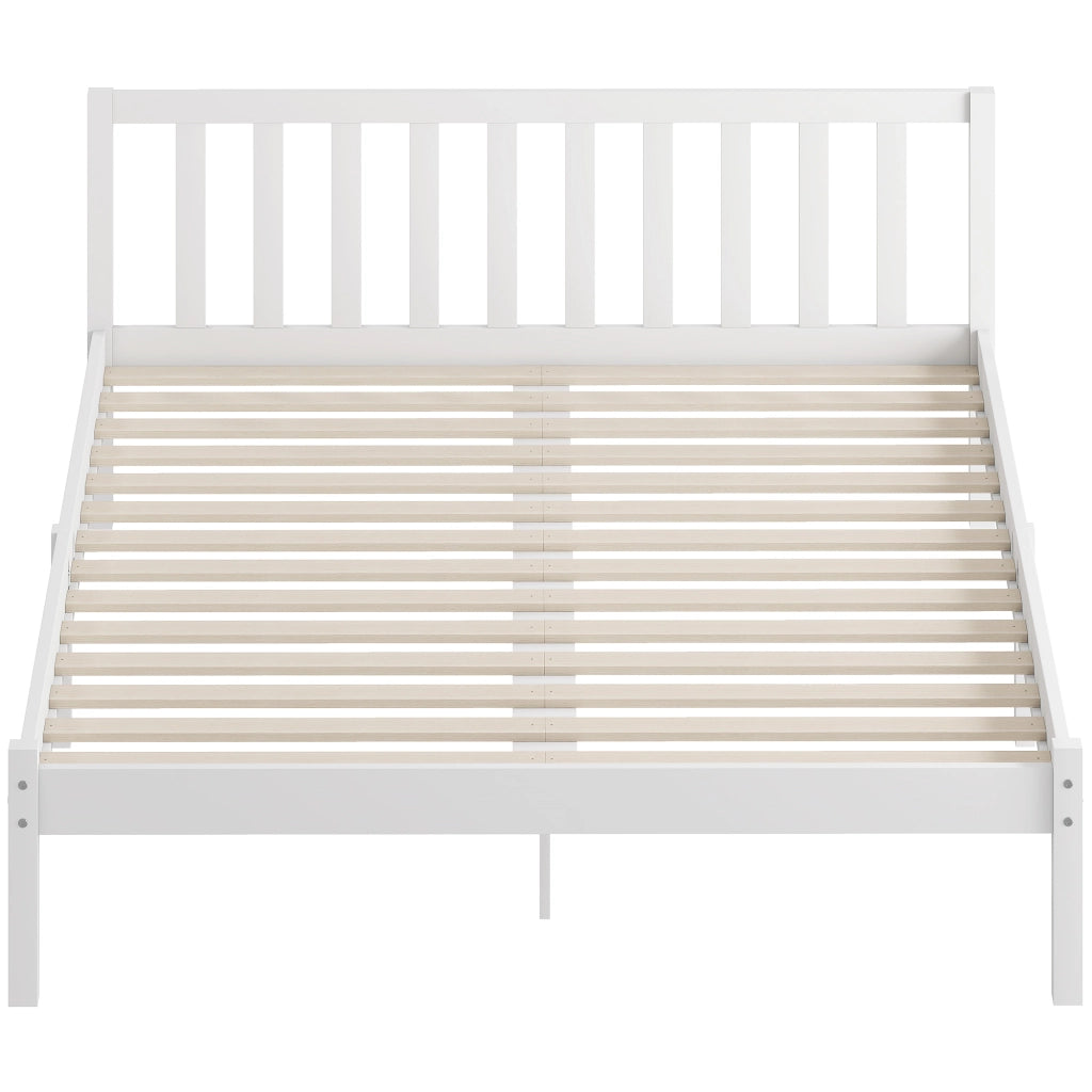 Letto singolo in legno massello ¨C Xylo ¨C con testiera e rete a doghe 140x190 cm