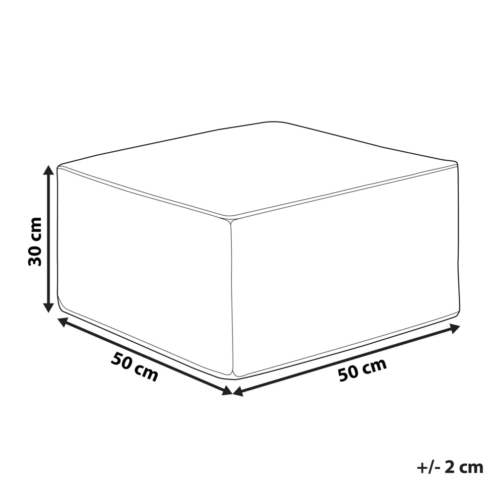 Moderno Pouf Intrecciato da Salotto 50 x 30 cm Motivo Bianco Sporco