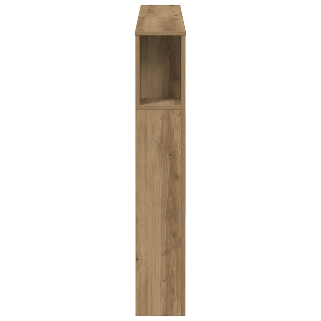 Testiera con Contenitore-Testiera con Ripiani Artigianale 120x19x104,5cm Multistrato