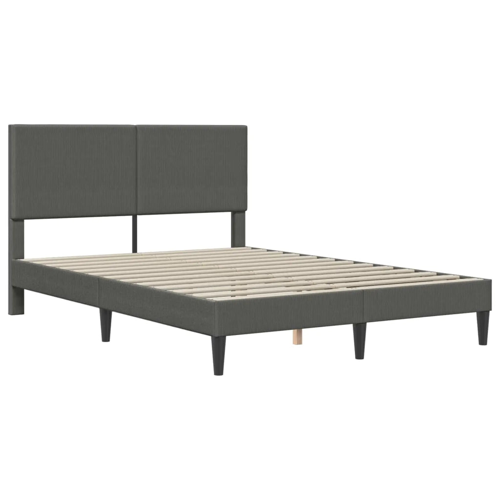 Struttura del letto Grigio Scuro 140 x 200 cm Tessuto in Cords 42027733