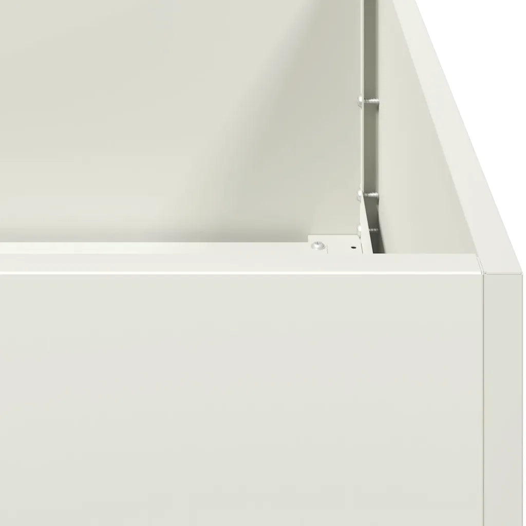 Fioriera Bianca 80x40x40 cm in Acciaio Laminato a Freddo 860669