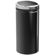 Pattumiera Sensor 42L, Automatica con Coperchio, Acciaio Inox Nero, per Bagno, Ufficio, Cucina e Sala da Pranzo