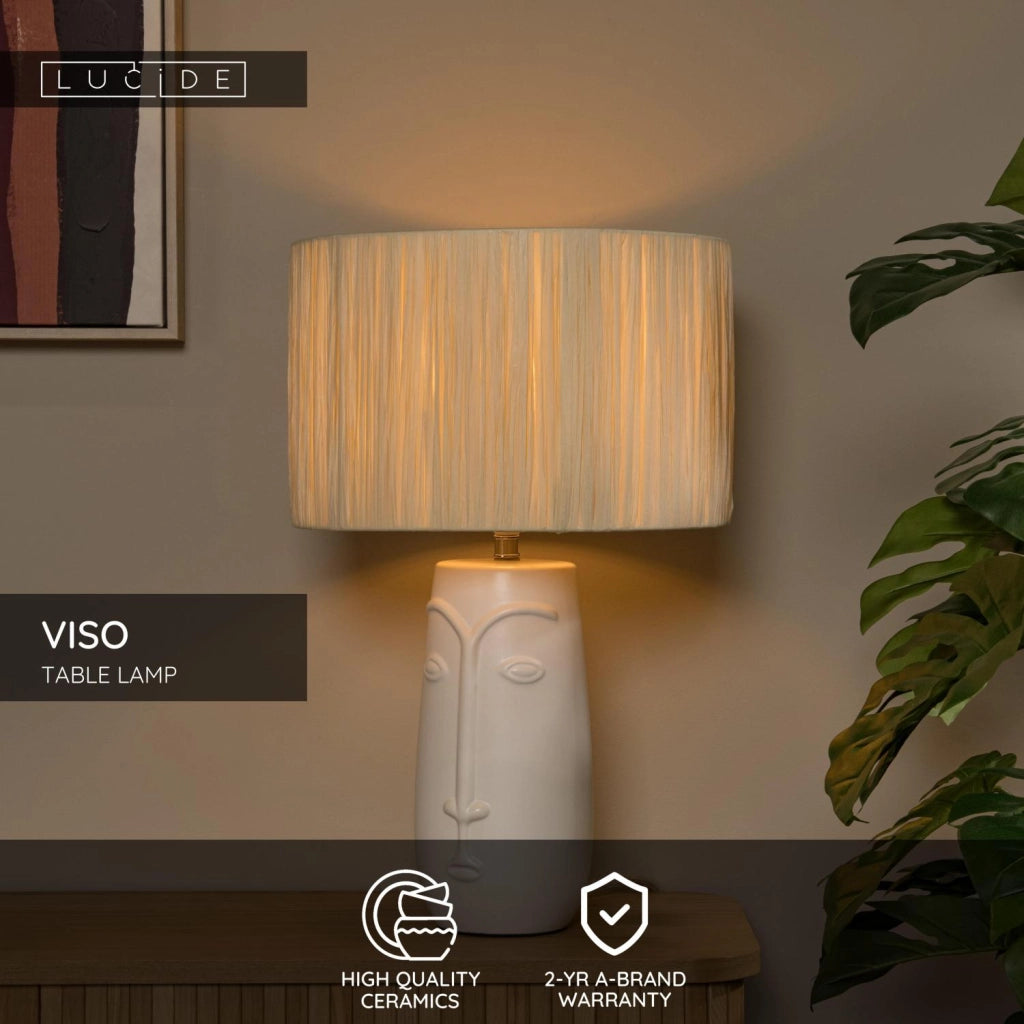 Lampada da tavolo art déco 1 luce ceramica VISO Lucide
