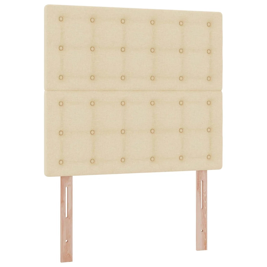 Letto con contenitore e materasso Crema 90 x 190 cm Poliestere