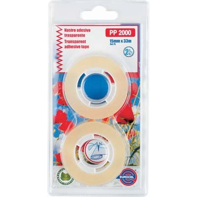 NASTRO ADESIVO TRASPARENTE CASA DUO SELF EUROCEL - PPL MM 15 ML 33 CF=PZ 2- 24 confezioni
