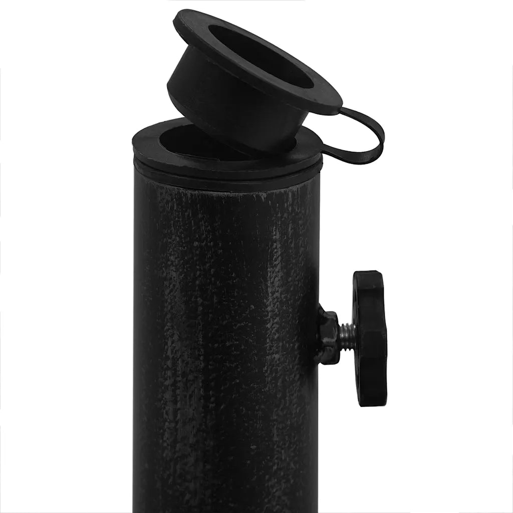 Base per ombrellone-Supporto per ombrellone Nera 48x48x33 cm in Ghisa