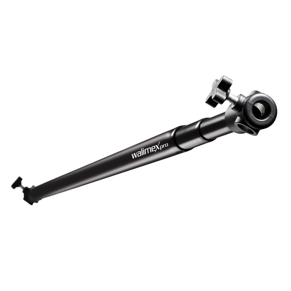 Walimex Pro set premium per studio fotografico con 2x treppiede con 2x softbox LED 40x60cm bicolore e sistema completo di sfondo telescopico 120-307 cm con sfondo in tessuto nero