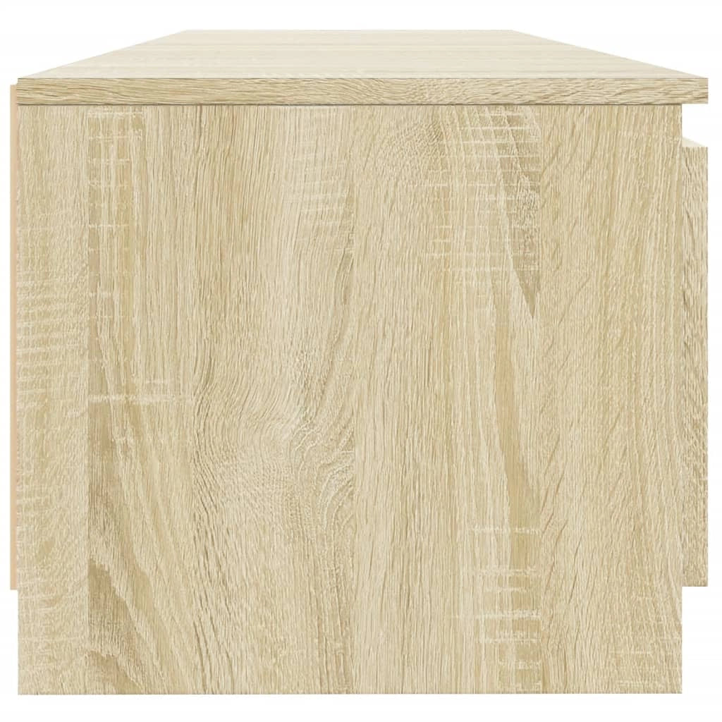 Mobile TV multimediale mensola TV credenza mobile TV sala da pranzo soggiorno camera da letto con luci LED rovere Sonoma 140 x 40 x 35,5 cm marrone 02_0026762