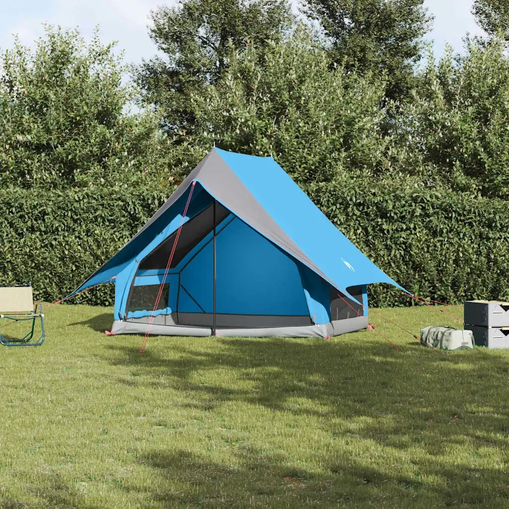 Tenda Familiare con tetto Blu e Grigio 220 x 220 x 184 cm 4100674