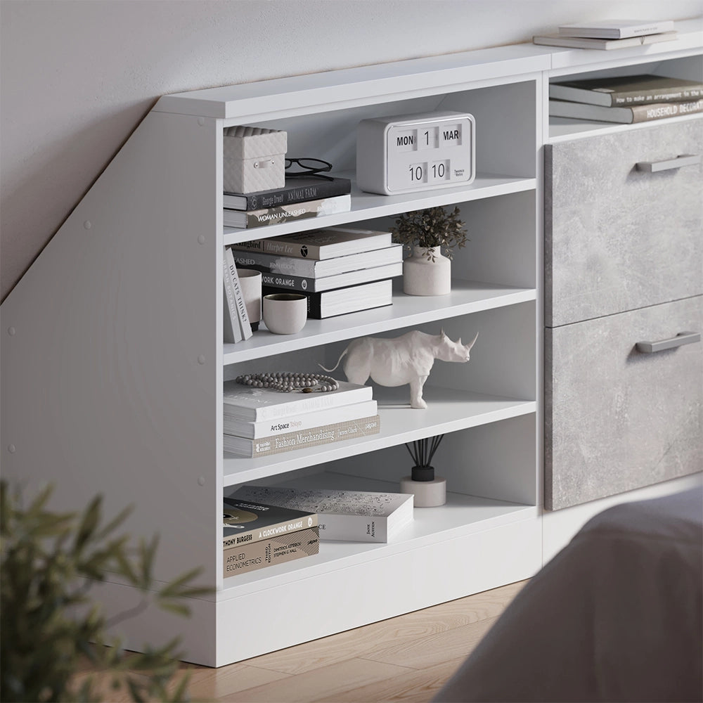 Mobile sottotetto Rion Bianco/Bianco 80 x 83.8 cm con 4 scomparti Vicco