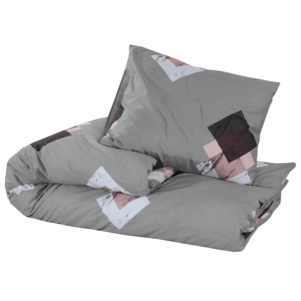 Set Copripiumino Grigio 135x200 cm in Cotone CFW5614390