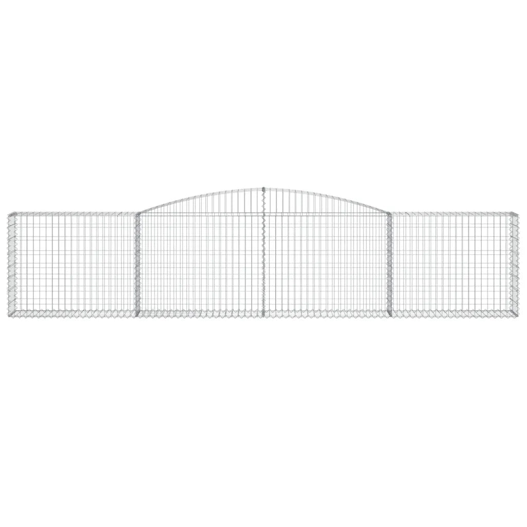 Cesti Gabbioni ad Arco 8 pz 400x30x80/100 cm Ferro Zincato 3146859