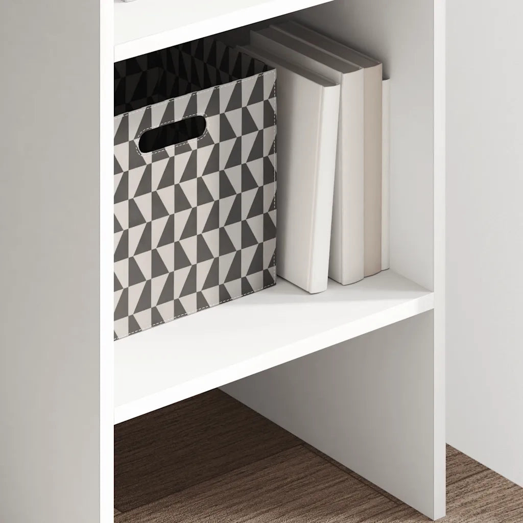 Libreria-Scaffale per Libri-Mobile di Stoccaggio Bianca 40x35x180 cm in Legno Multistrato 718659