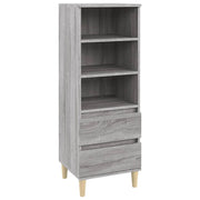Buffet credenza cassettiera armadio mobile contenitore organizer cucina soggiorno salotto rovere Sonoma alto 40 x 36 x 110 cm legno ingegnerizzato grigio 02_0035358