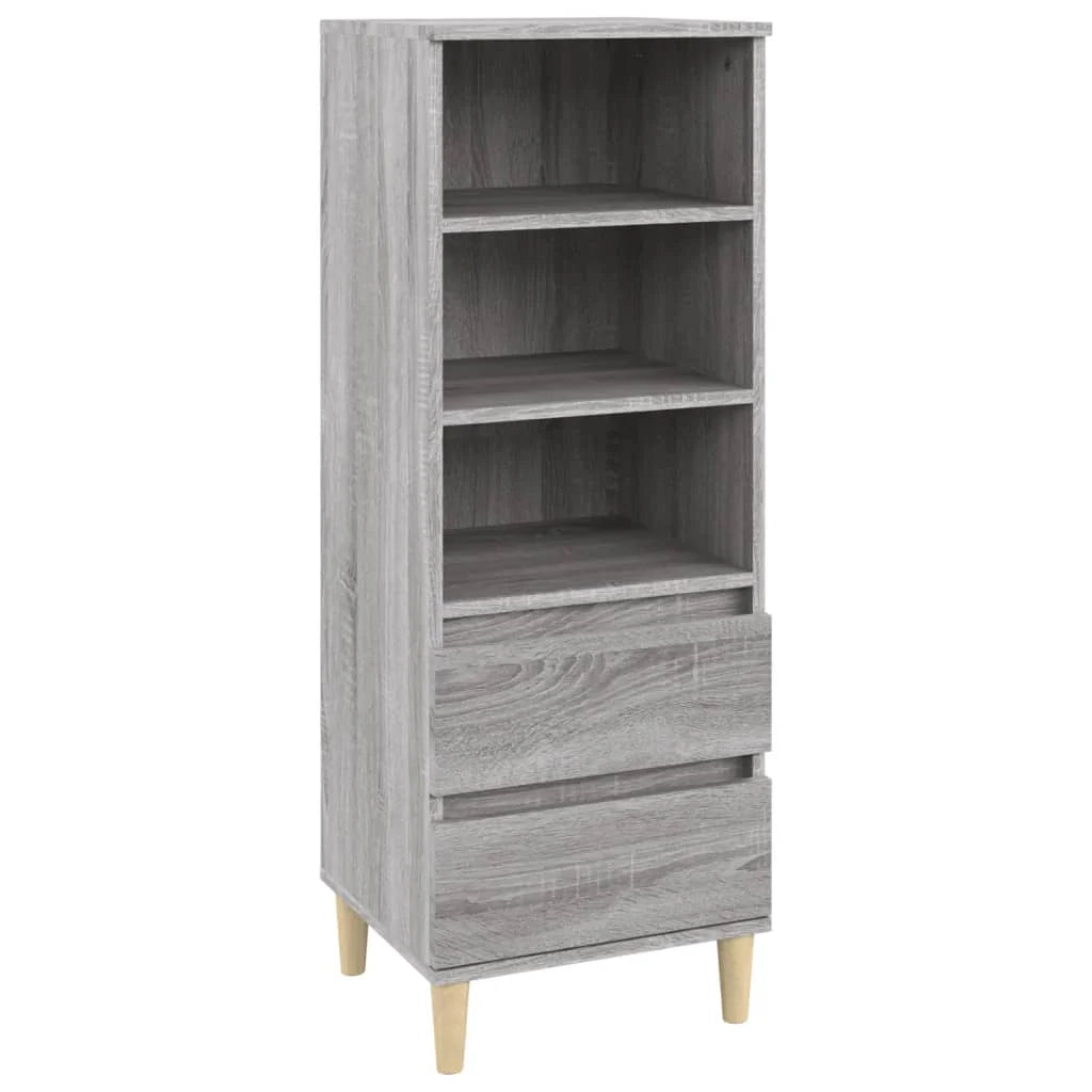 Buffet credenza cassettiera armadio mobile contenitore organizer cucina soggiorno salotto rovere Sonoma alto 40 x 36 x 110 cm legno ingegnerizzato grigio 02_0035358