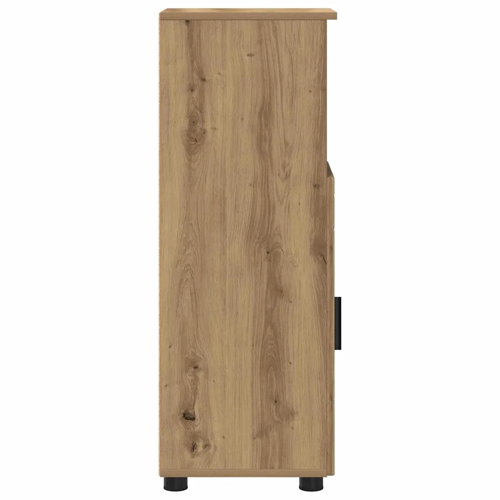 Mobile da Bagno con porta Rovere artigianale 30 x 35 x 95 cm