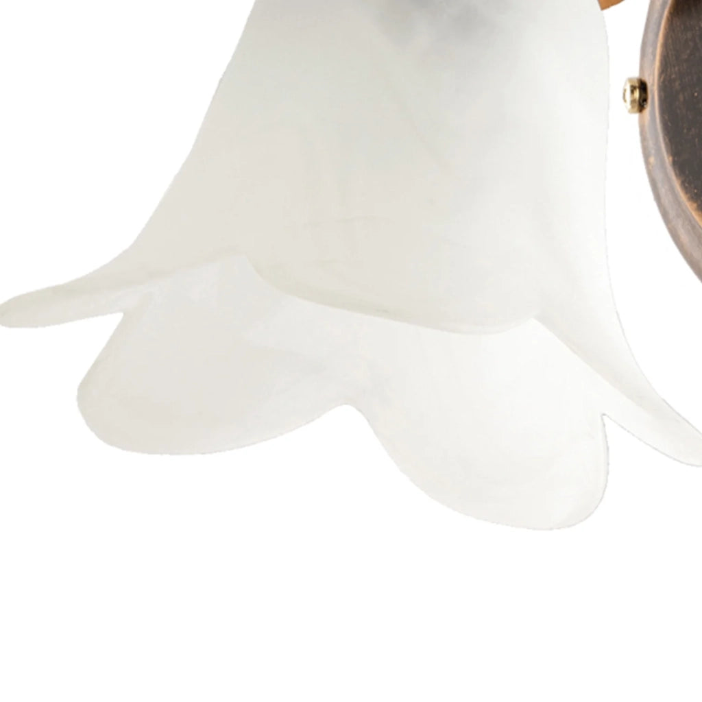 Applique Arte Povera Cestino 1 Luce Marrone e Bianco LuceArt Classic