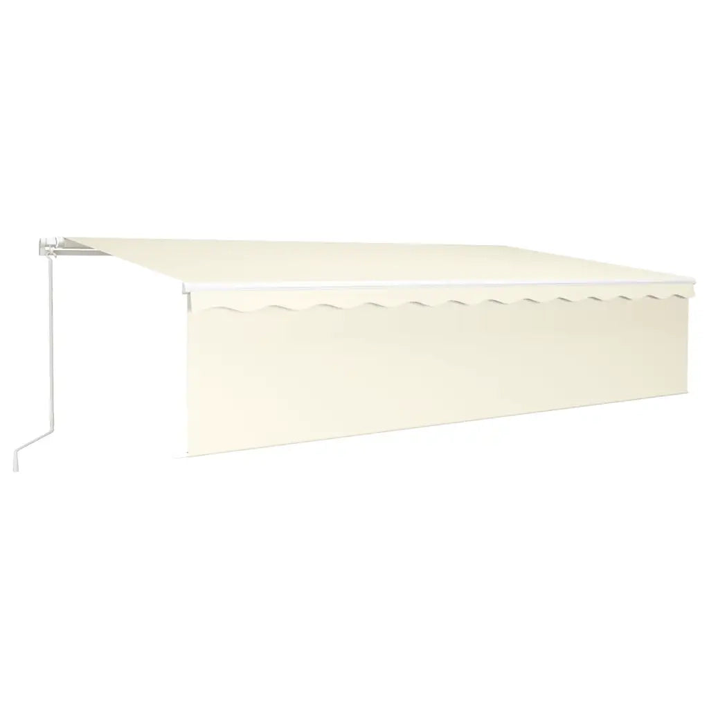 Tenda da Sole Retrattile Manuale con Parasole e LED 6x3 m Crema cod mxl 43643