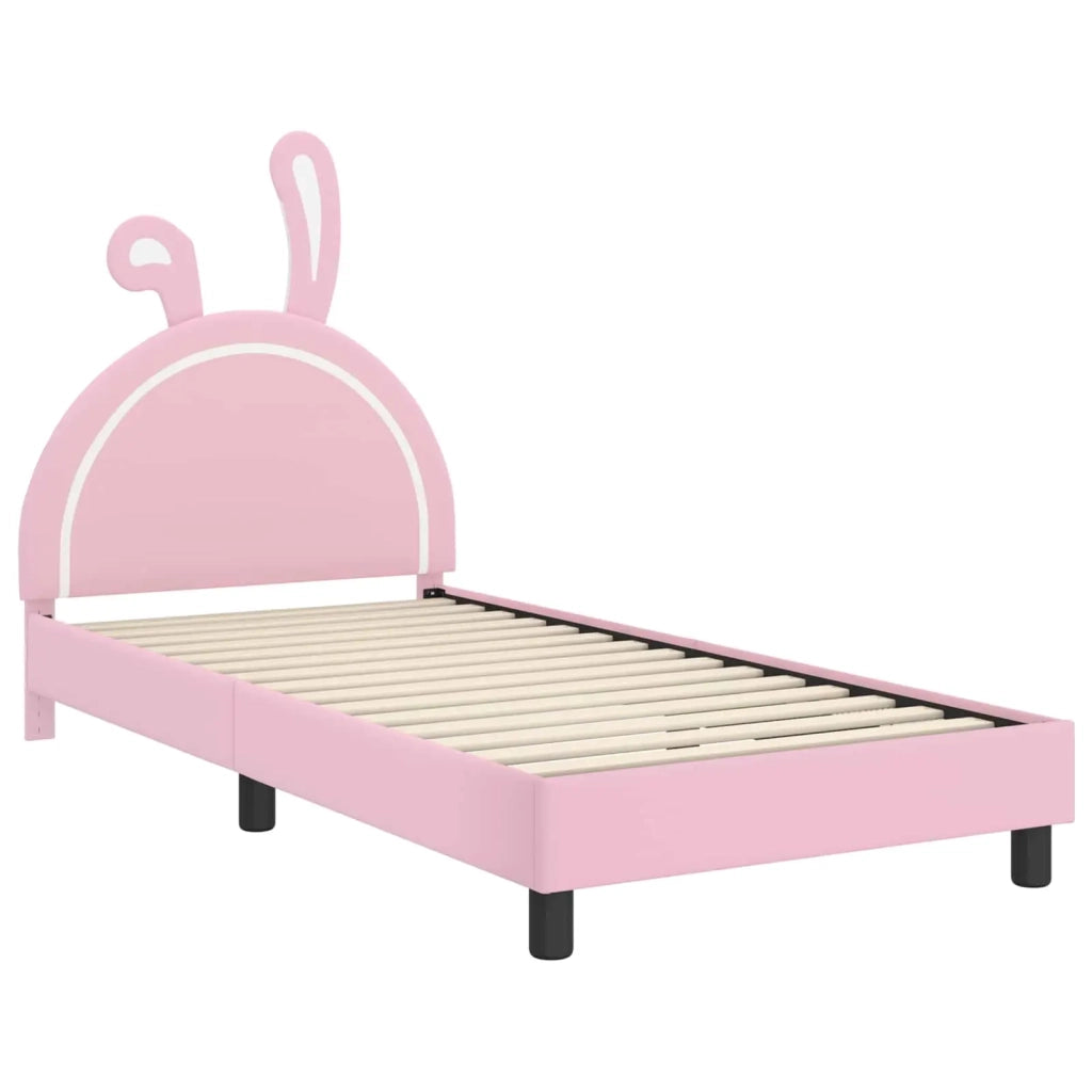 Struttura letto bambini con testata-Giroletto per bambini Rosa 90 x 190 cm PU 192816