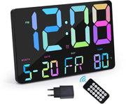Orologio Digitale, 11,5" Orologio da Parete, Orologio con Display Grande e Comando a Radio, Orologio da Parete con Display Extra Grande con Data/Orario, 12/24H, Orologio Grande per Casa, Ufficio, Cucina, Scuola, Palestra
