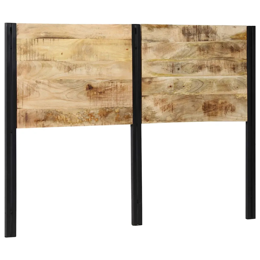 Testiera 140 cm in Legno Massello di Mango e Ferro