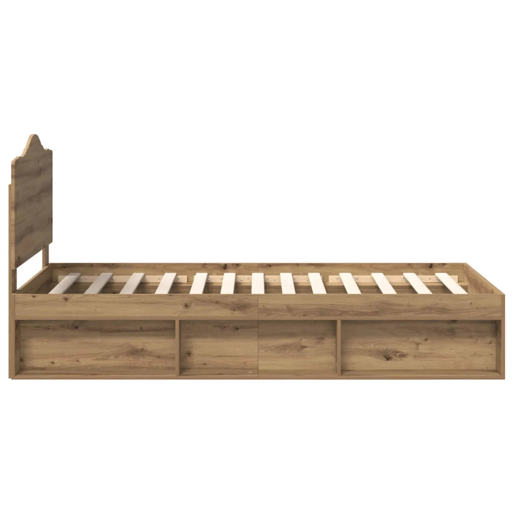 Struttura del letto-Giroletto Rovere Artigianale 100 x 200 cm 340642