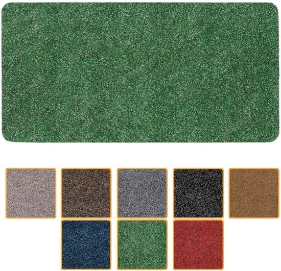 Mat di ingresso, mat di soglia, lavabile, impermeabile all'acqua, robusto, raccoglitore di sporcizia per ingresso, porta d'ingresso, corridoio, cucina, camera da letto, 40 x 80 cm, verde