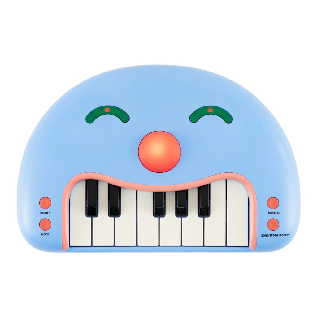 Tastiera interattiva per pianoforte 29 x 19 x 7,5 cm 13 tasti divertenti e 3 luci design blu e rosa 20_0020906