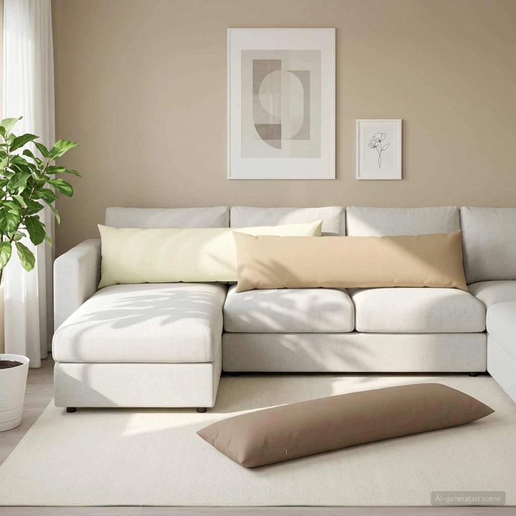 Cuscino con cuscino HEERLEN 2 pz Tortora Poliestere 926256