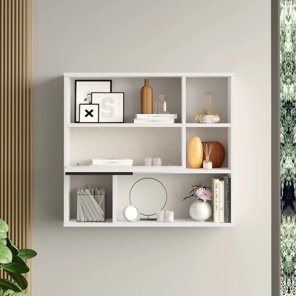 Coeli, Mensola 5 Ripiani, 90x22x81h cm Bianco