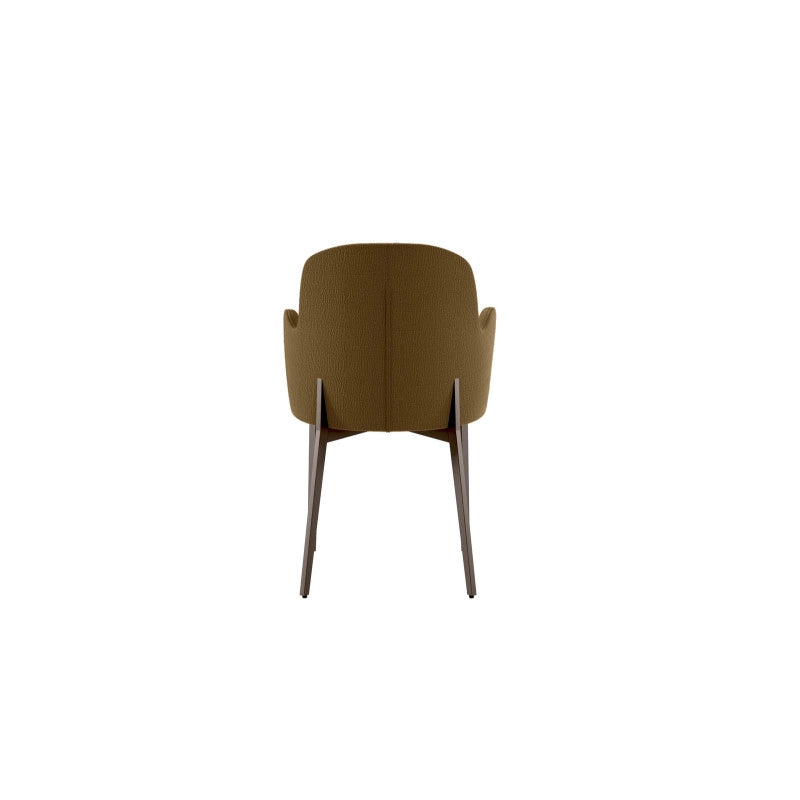 Sedia rivestita in tessuto easy-clean Gambe in metallo verniciato Bronzo Sophia 53.5cm X 62.5cm H 80cm Stones