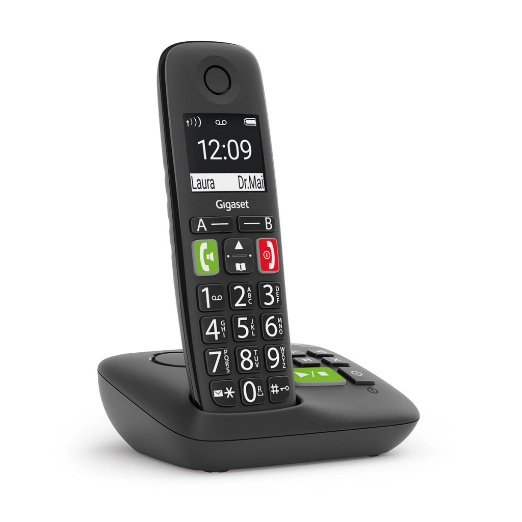 Gigaset e290a black telefono analogico/dect nero identificatore di chiamata - S30852 H2921 K101