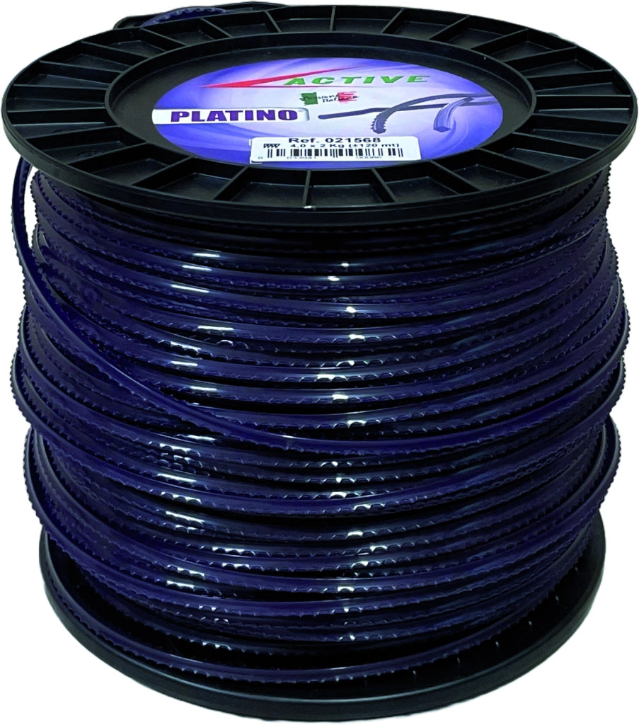 Active FILO SEGHETTATO PER DECESPUGLIATORE PLATINO Col. Viola mm. 4,0x120 mt.( kg.2)