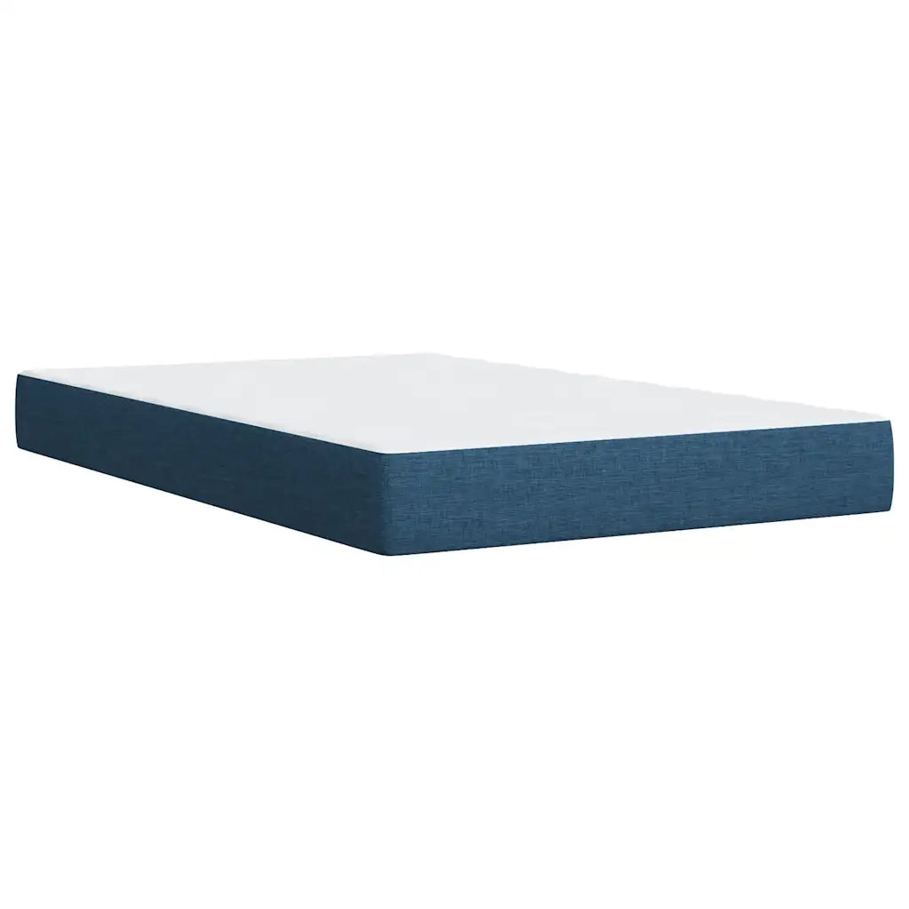 vidaXL Giroletto a Molle con Materasso Blu 120x190 cm in Tessuto