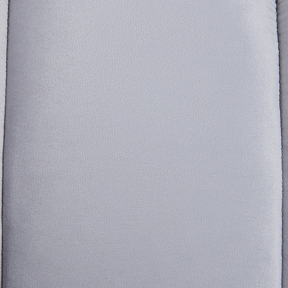 Chaise longue Velluto Grigio Chiaro Rivestimento Gambe In Metallo dorato versione sinistra