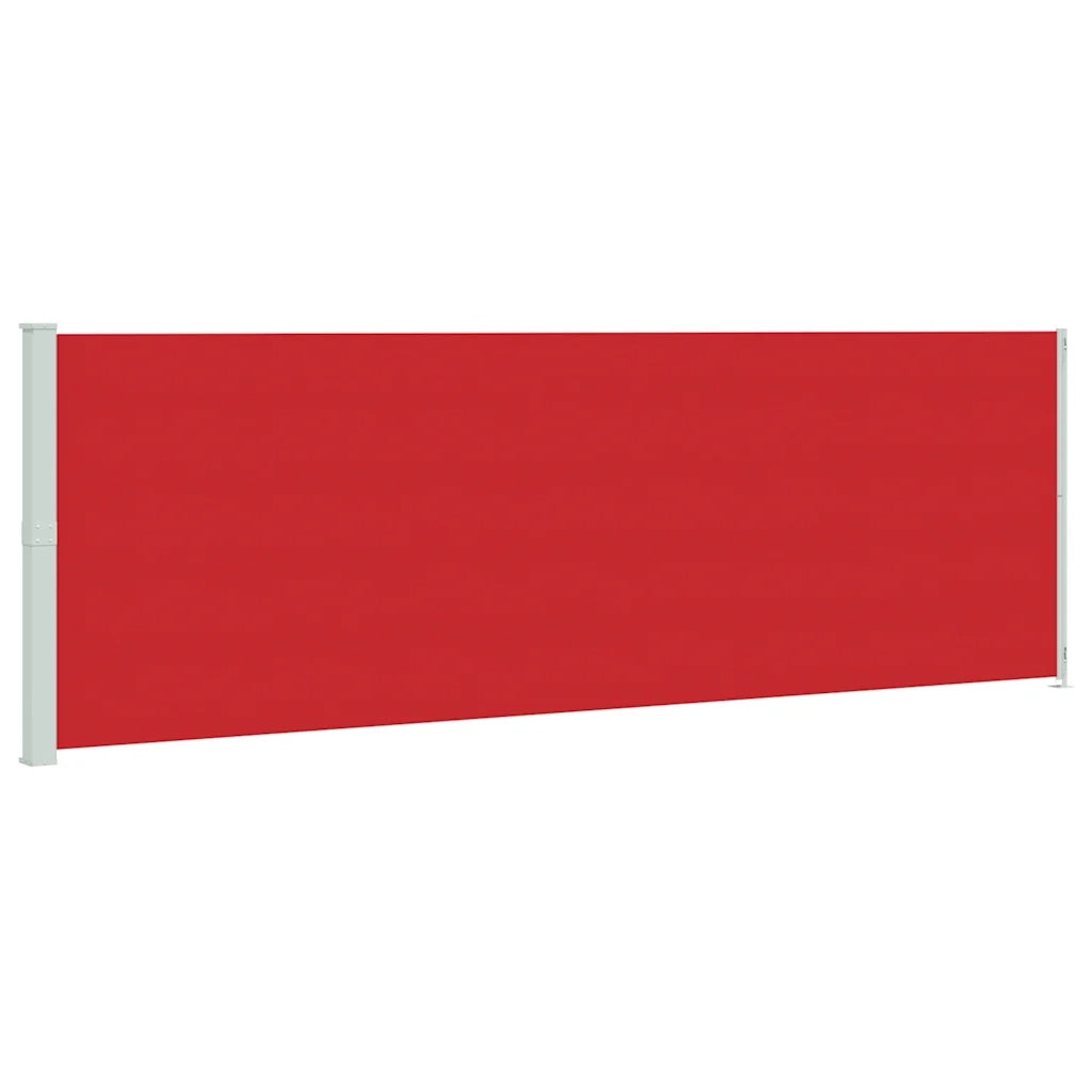 Tenda da Sole Laterale Retrattile per Patio 200x600 cm Rossa