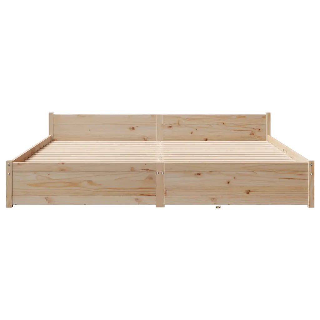Letto senza Materasso 200x200 cm in Legno Massello di Pino 3301696