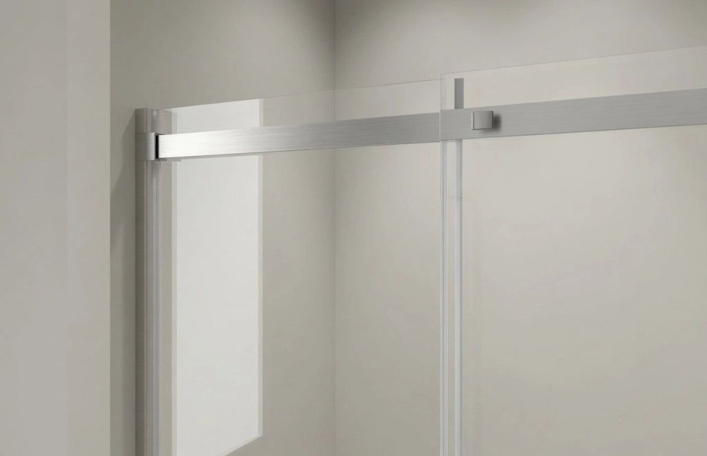 Box doccia 110 cm porta scorrevole SENZA TELAIO H200 cm cristallo 8mm MILLY profilo satinato