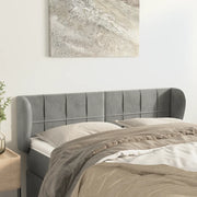 Testiera ad Orecchio Grigio Chiaro 147x23x78/88 cm in Velluto 3117192